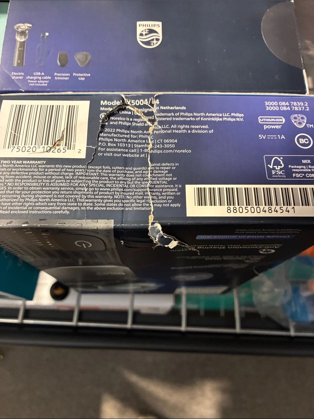 Philips Norelco Shaver 5000X Black and Silver